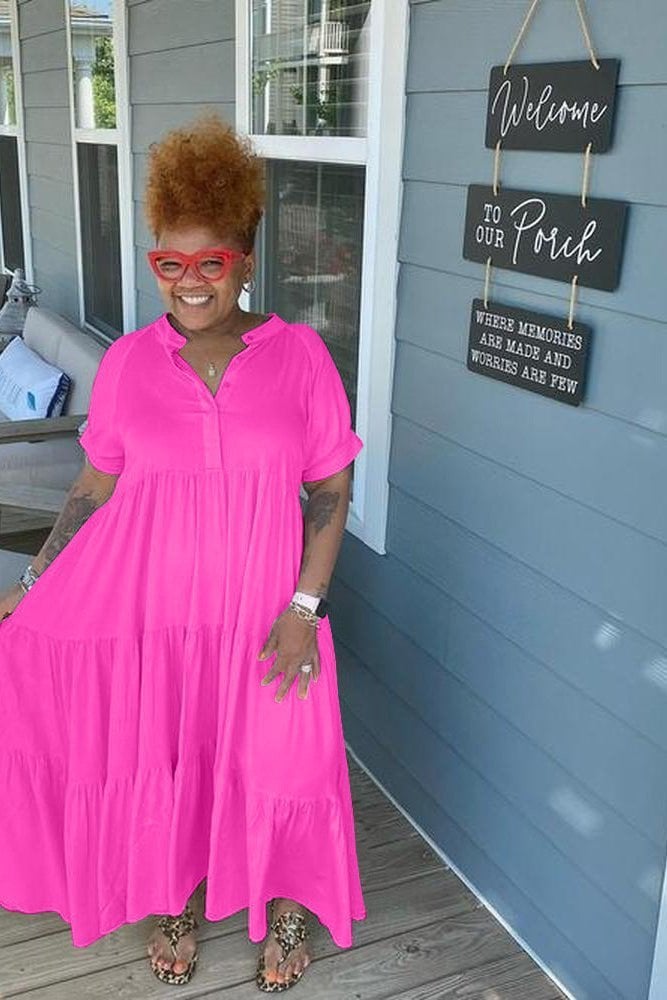 🔥🔥 Promotion 49% OFF🔥🔥Tiered Midi Dress - Buy 2 Free Shipping