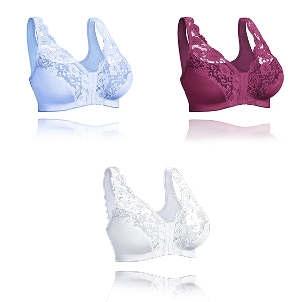 Front hooks, stretch-lace– ALL IN ONE BRA!