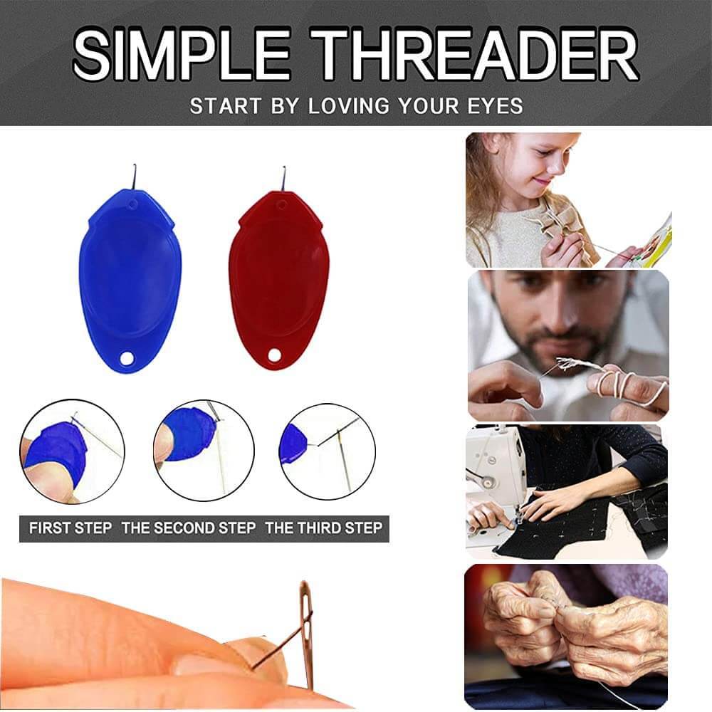 🧵Simple Needle Threader(Red 1pc)
