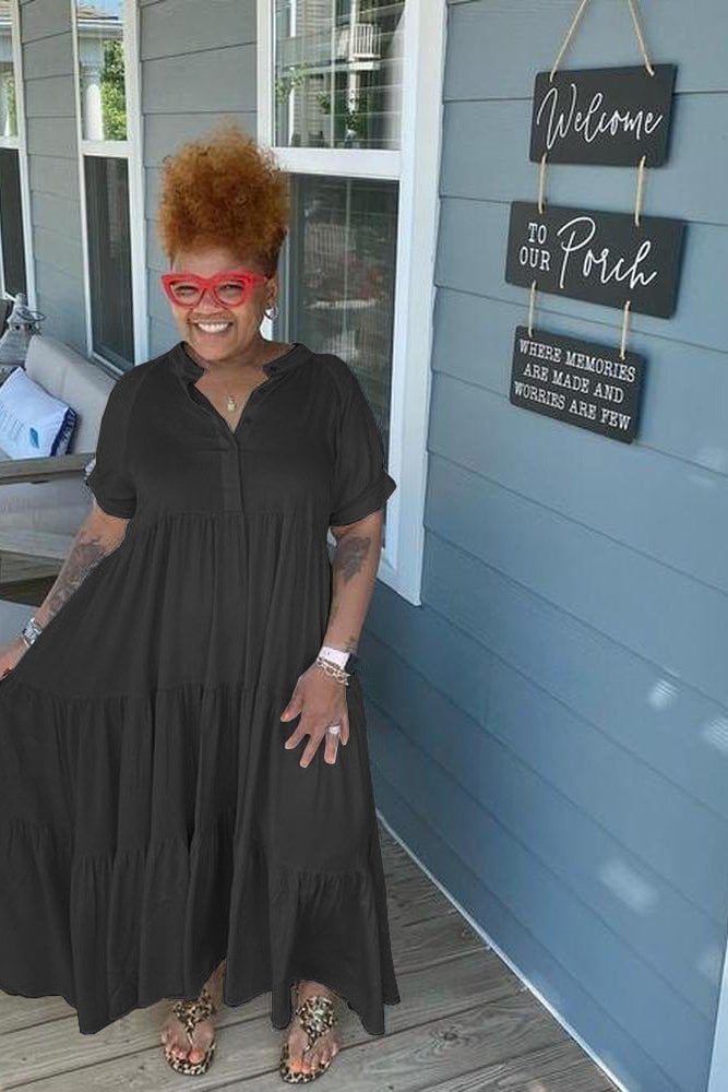 🔥🔥 Promotion 49% OFF🔥🔥Tiered Midi Dress - Buy 2 Free Shipping