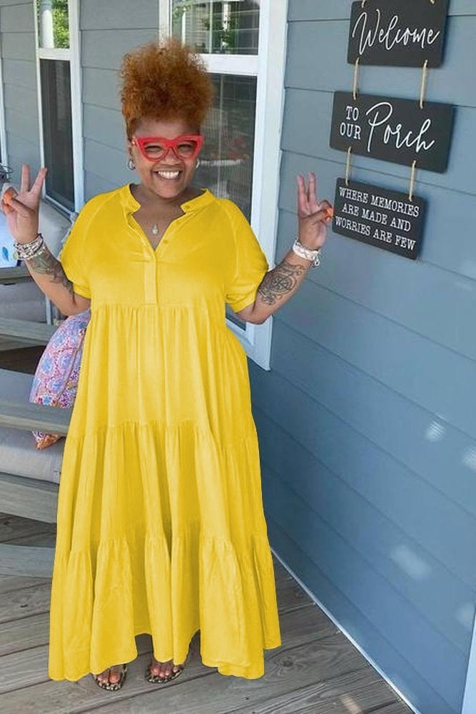 🔥🔥 Promotion 49% OFF🔥🔥Tiered Midi Dress - Buy 2 Free Shipping