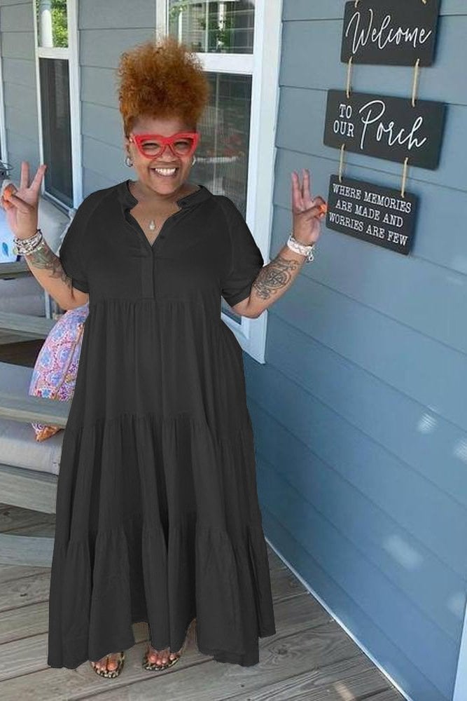 🔥🔥 Promotion 49% OFF🔥🔥Tiered Midi Dress - Buy 2 Free Shipping