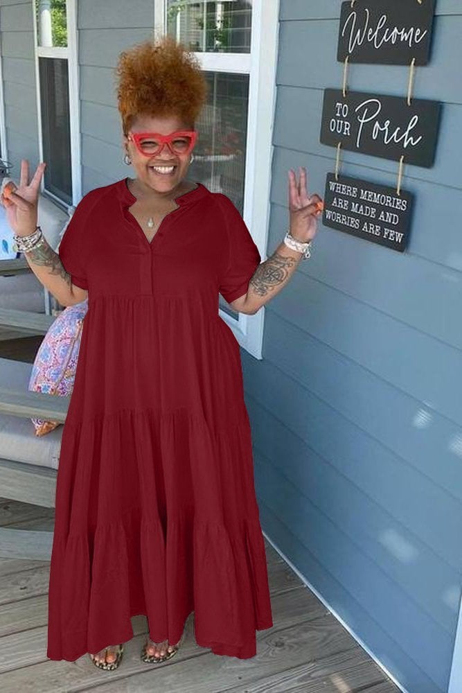 🔥🔥 Promotion 49% OFF🔥🔥Tiered Midi Dress - Buy 2 Free Shipping