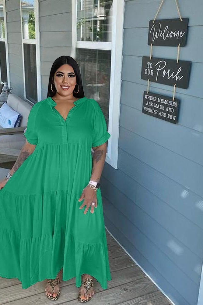 🔥🔥 Promotion 49% OFF🔥🔥Tiered Midi Dress - Buy 2 Free Shipping