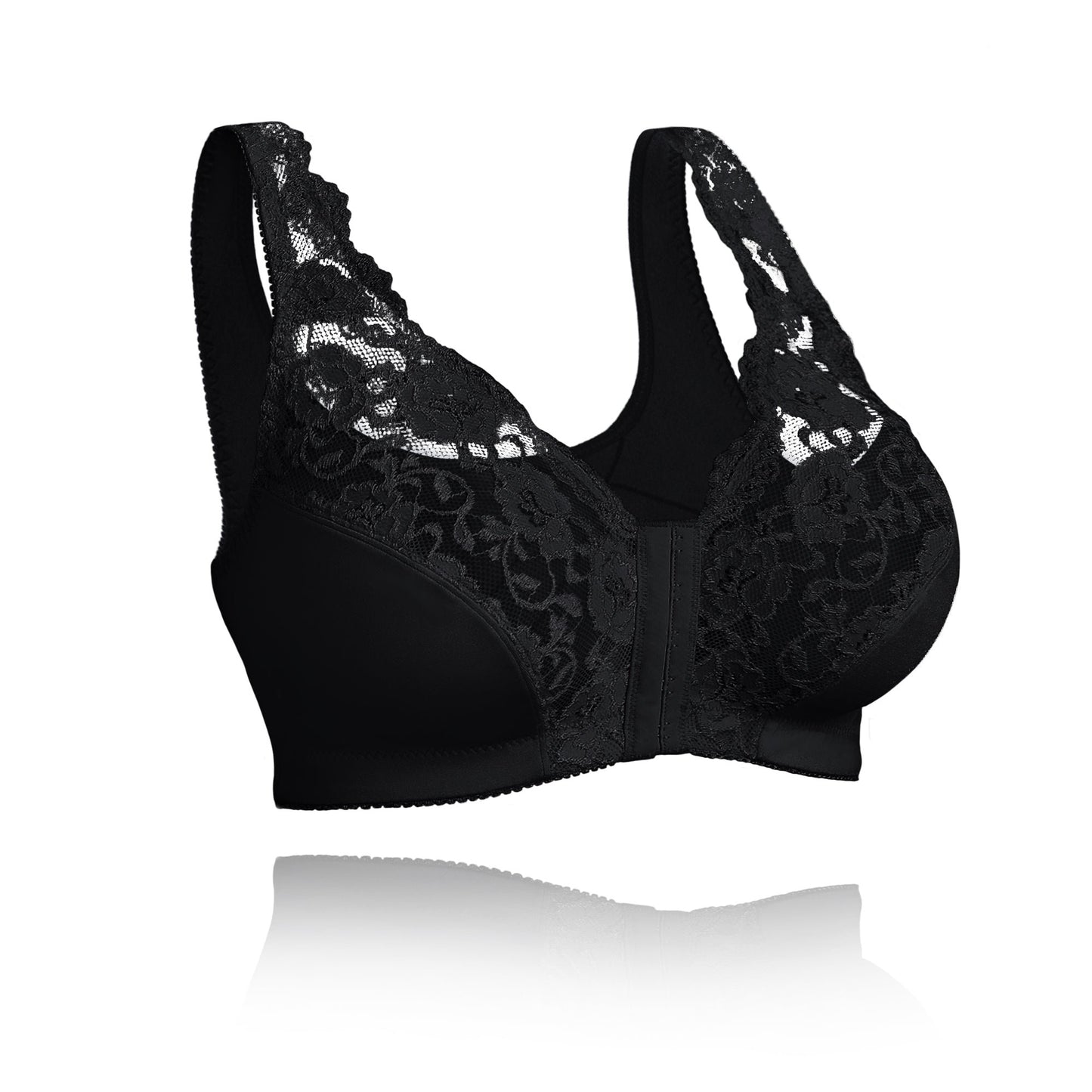 Front hooks, stretch-lace– ALL IN ONE BRA!