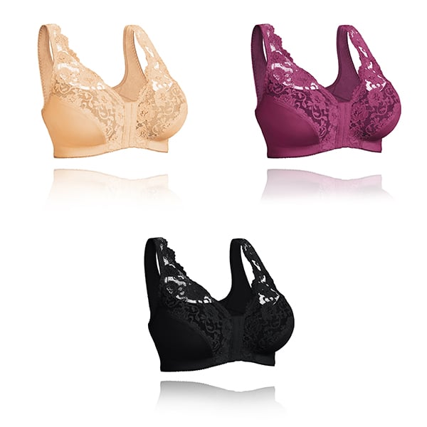 Front hooks, stretch-lace– ALL IN ONE BRA!