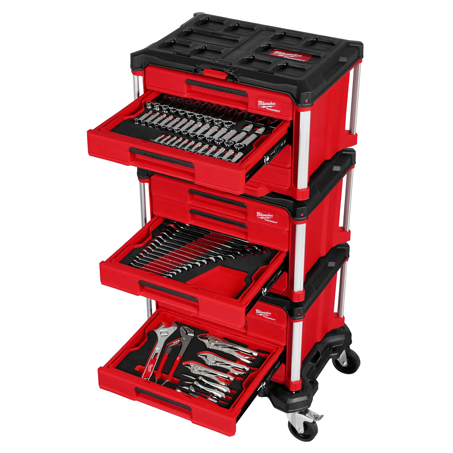 🔥🔥🔥2024 New Super Sale 366-pc Master Mechanics Hand Tool Set with PACKOUTTM Drawers and Dolly