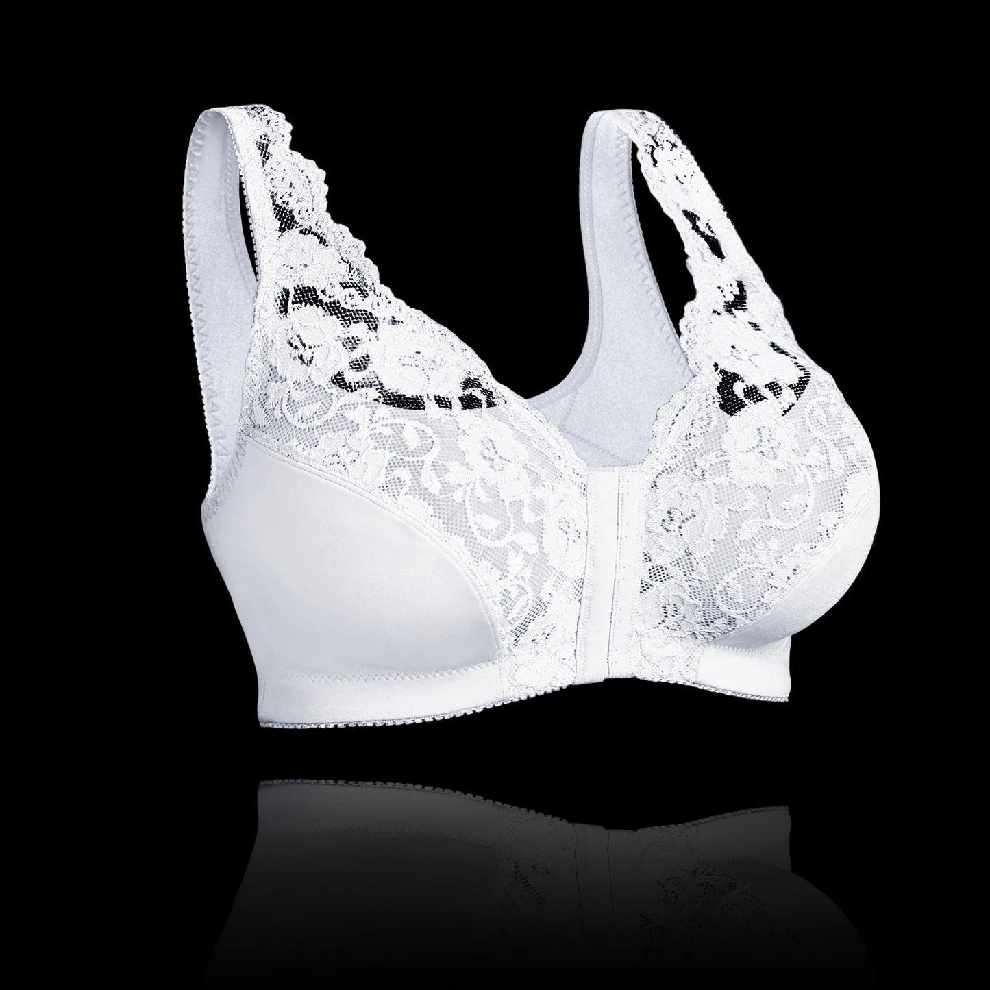Front hooks, stretch-lace– ALL IN ONE BRA!