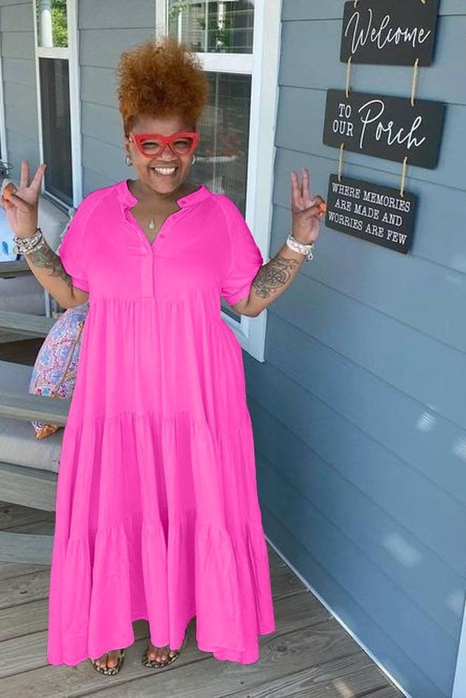 🔥🔥 Promotion 49% OFF🔥🔥Tiered Midi Dress - Buy 2 Free Shipping