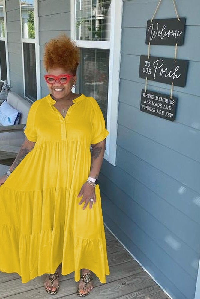 🔥🔥 Promotion 49% OFF🔥🔥Tiered Midi Dress - Buy 2 Free Shipping