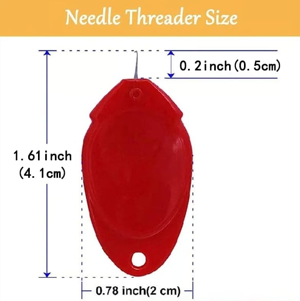 🧵Simple Needle Threader(Red 1pc)