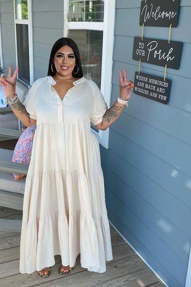 🔥🔥 Promotion 49% OFF🔥🔥Tiered Midi Dress - Buy 2 Free Shipping